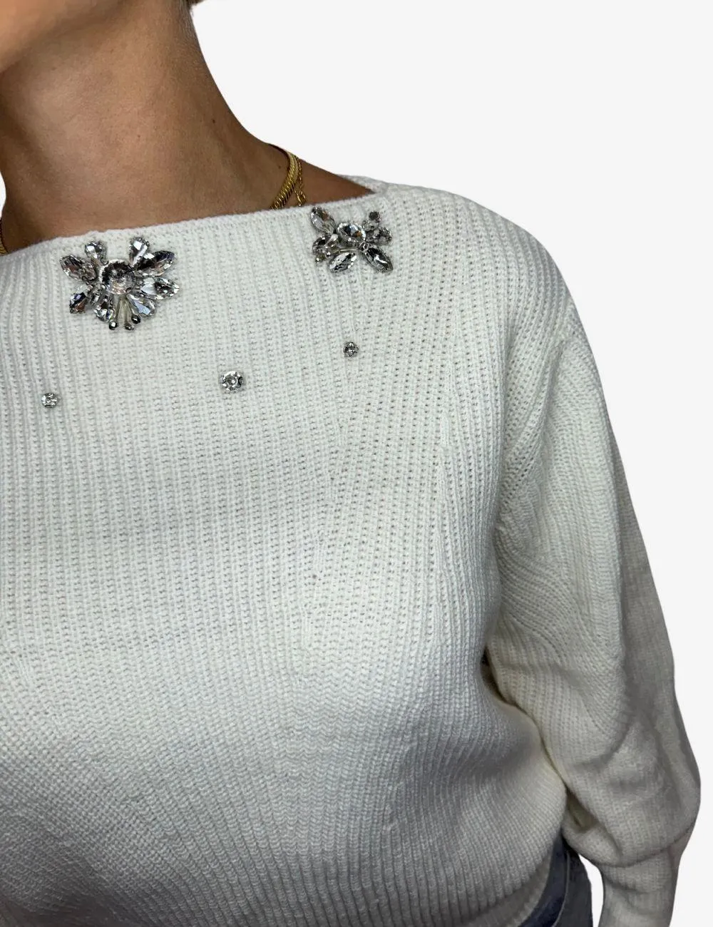 Maglia Twinset Actitude con applicazione in metallo donna