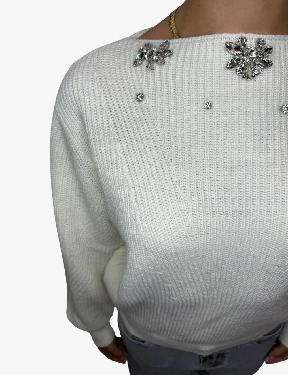 Maglia Twinset Actitude con applicazione in metallo donna