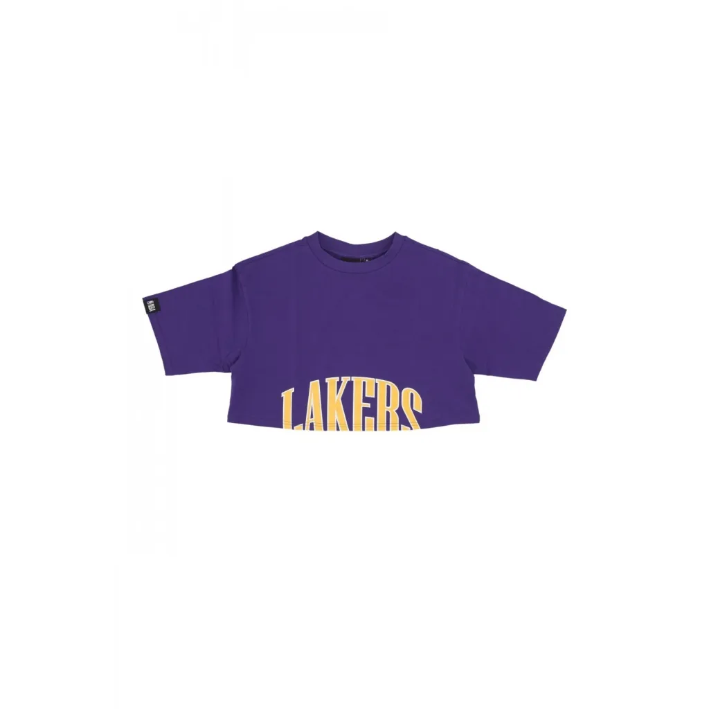 maglietta corta donna w nba team wordmark crop tee loslak TRUE PURPLE/AUTHENTIC GOLD