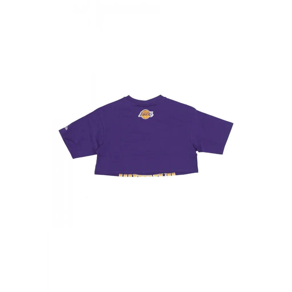 maglietta corta donna w nba team wordmark crop tee loslak TRUE PURPLE/AUTHENTIC GOLD