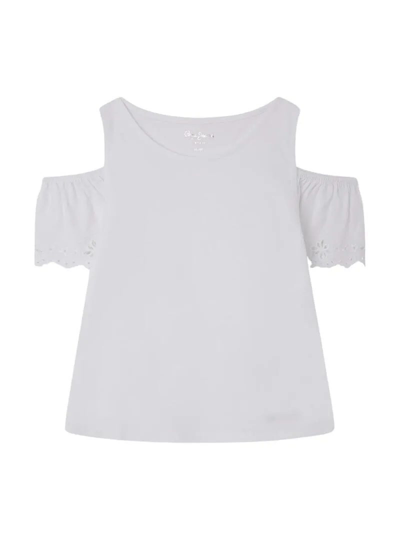Maglietta Pepe Jeans Quinelle Bianca Per Ragazza