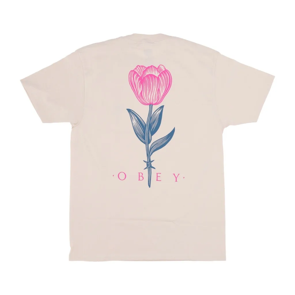 maglietta uomo barbwire flower classic tee CREAM
