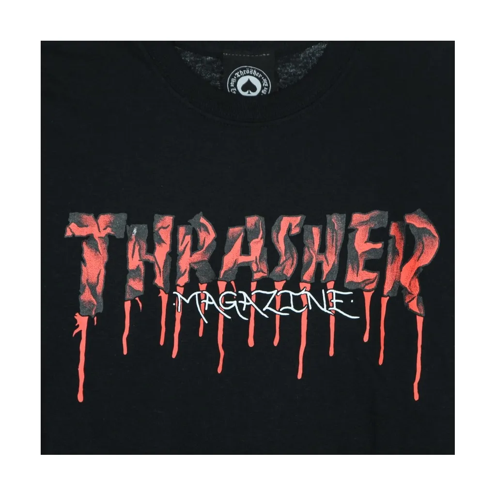maglietta uomo blood drip tee BLACK