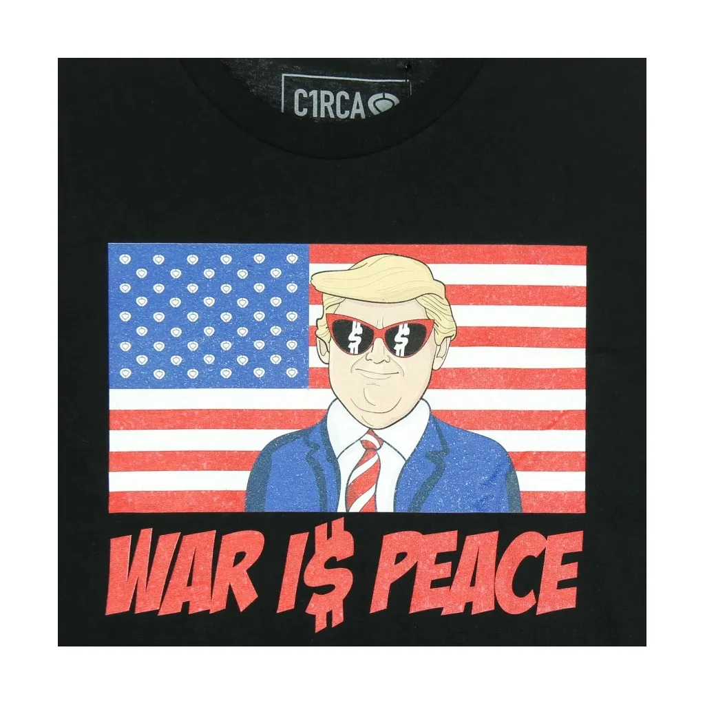 MAGLIETTA WAR IS PEACE TEE BLACK