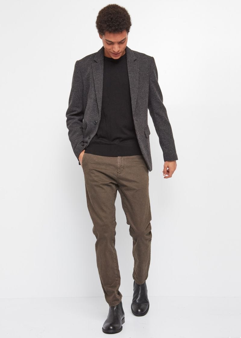Maglione con bordi a coste