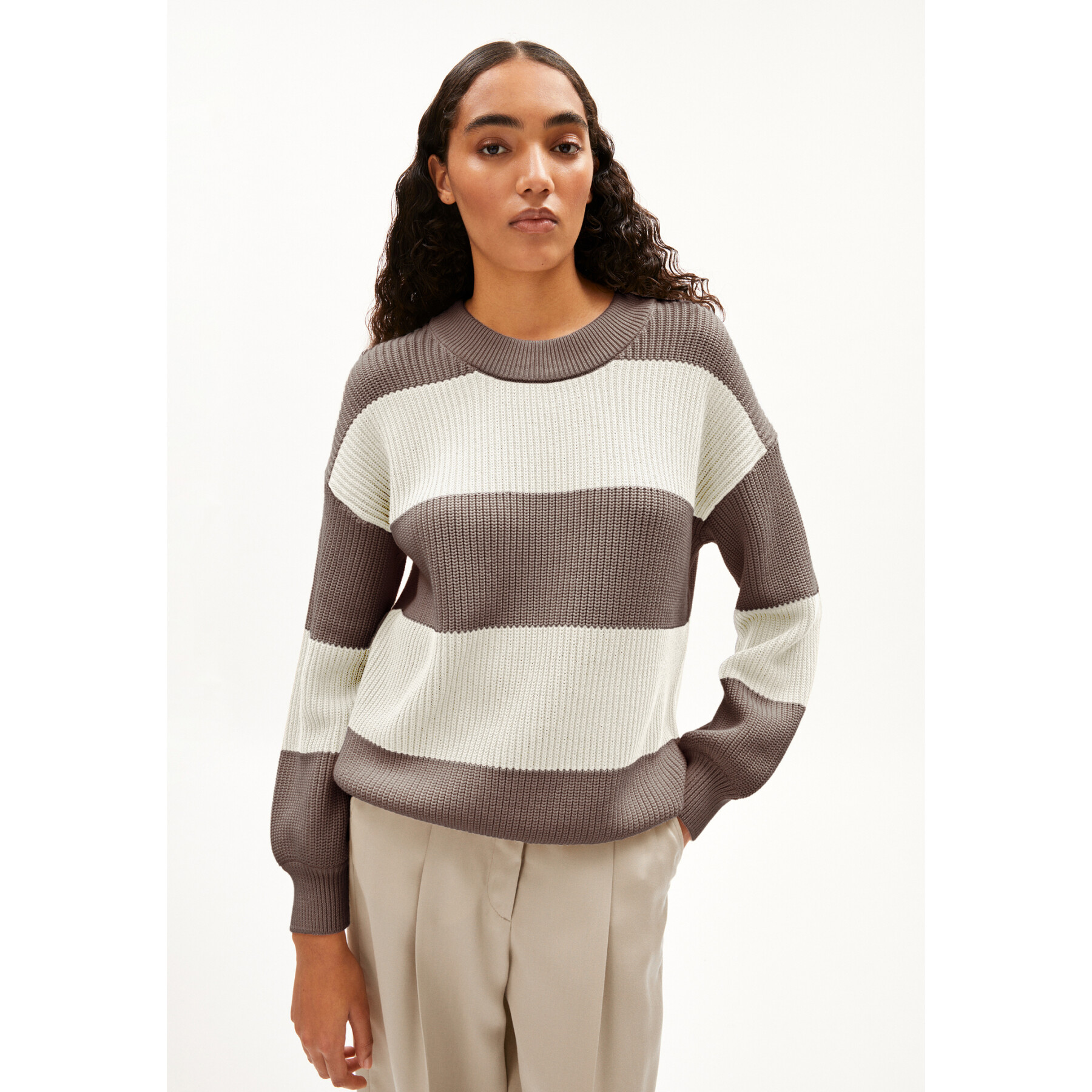 Maglione da donna ARMEDANGELS Haayle Blockstripes