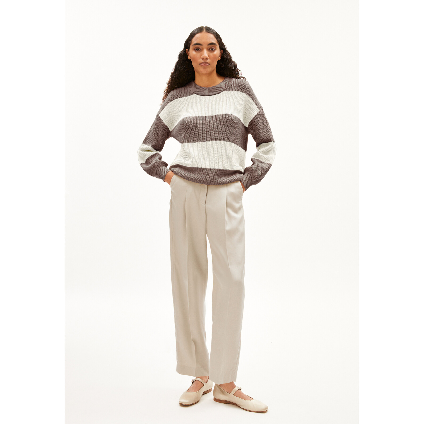 Maglione da donna ARMEDANGELS Haayle Blockstripes