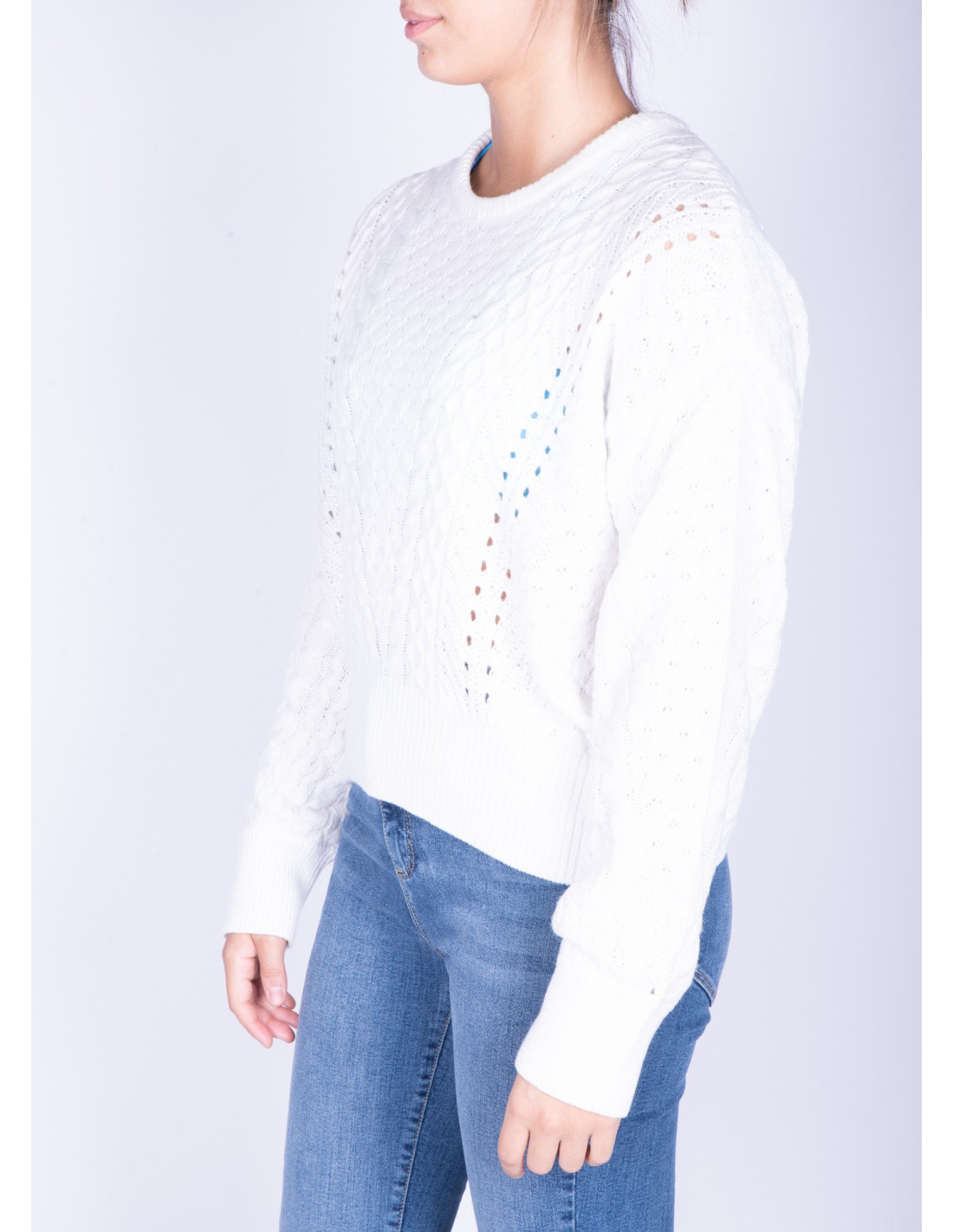 Maglione donna Cable Mix Braya SWTR Guess