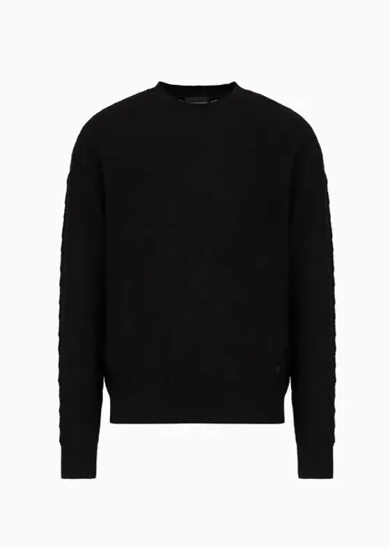 Maglione in cotone punto operato