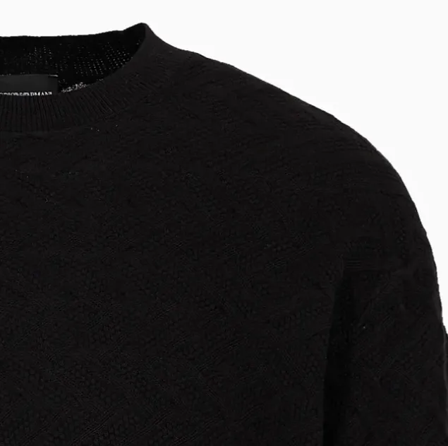 Maglione in cotone punto operato