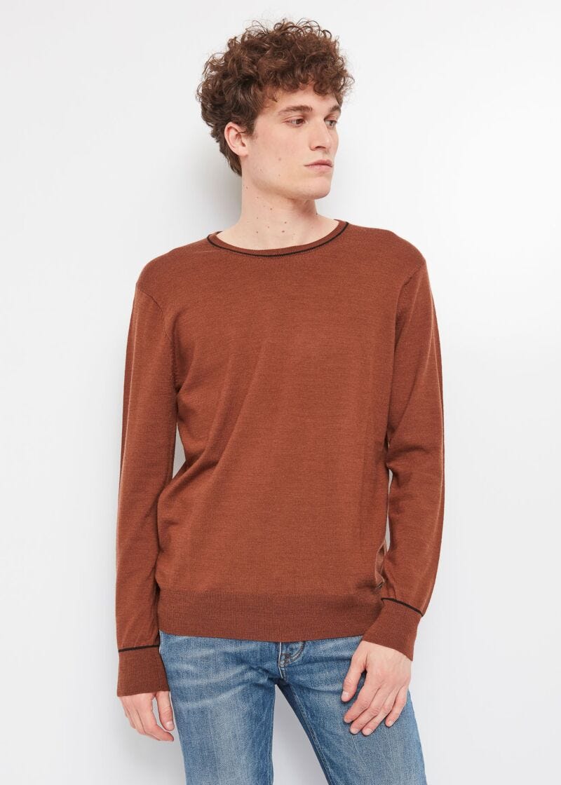 Maglione in misto lana stretch