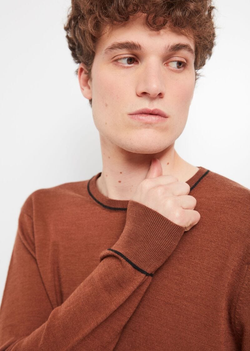 Maglione in misto lana stretch