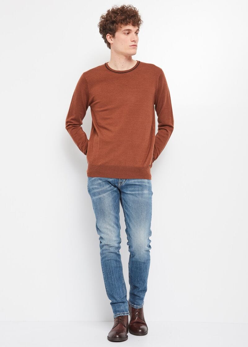 Maglione in misto lana stretch
