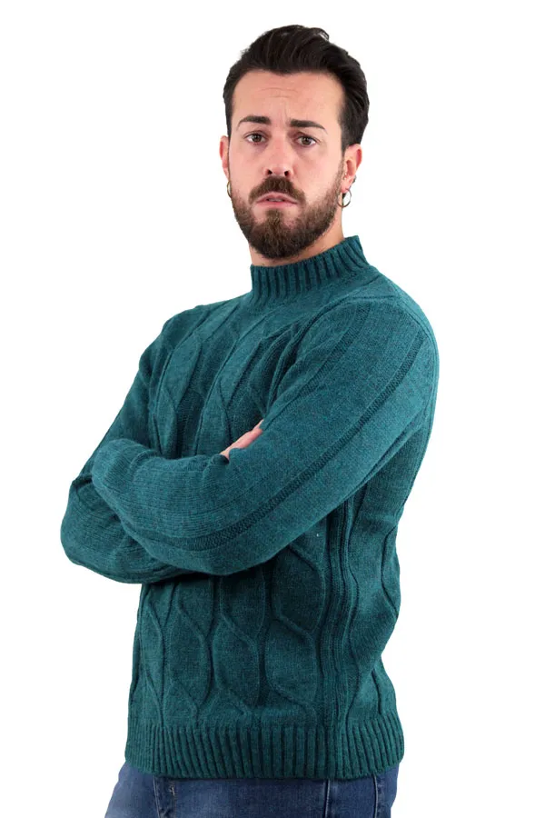 MAGLIONE LUPETTO A TRECCE JAMES OTTANIO 