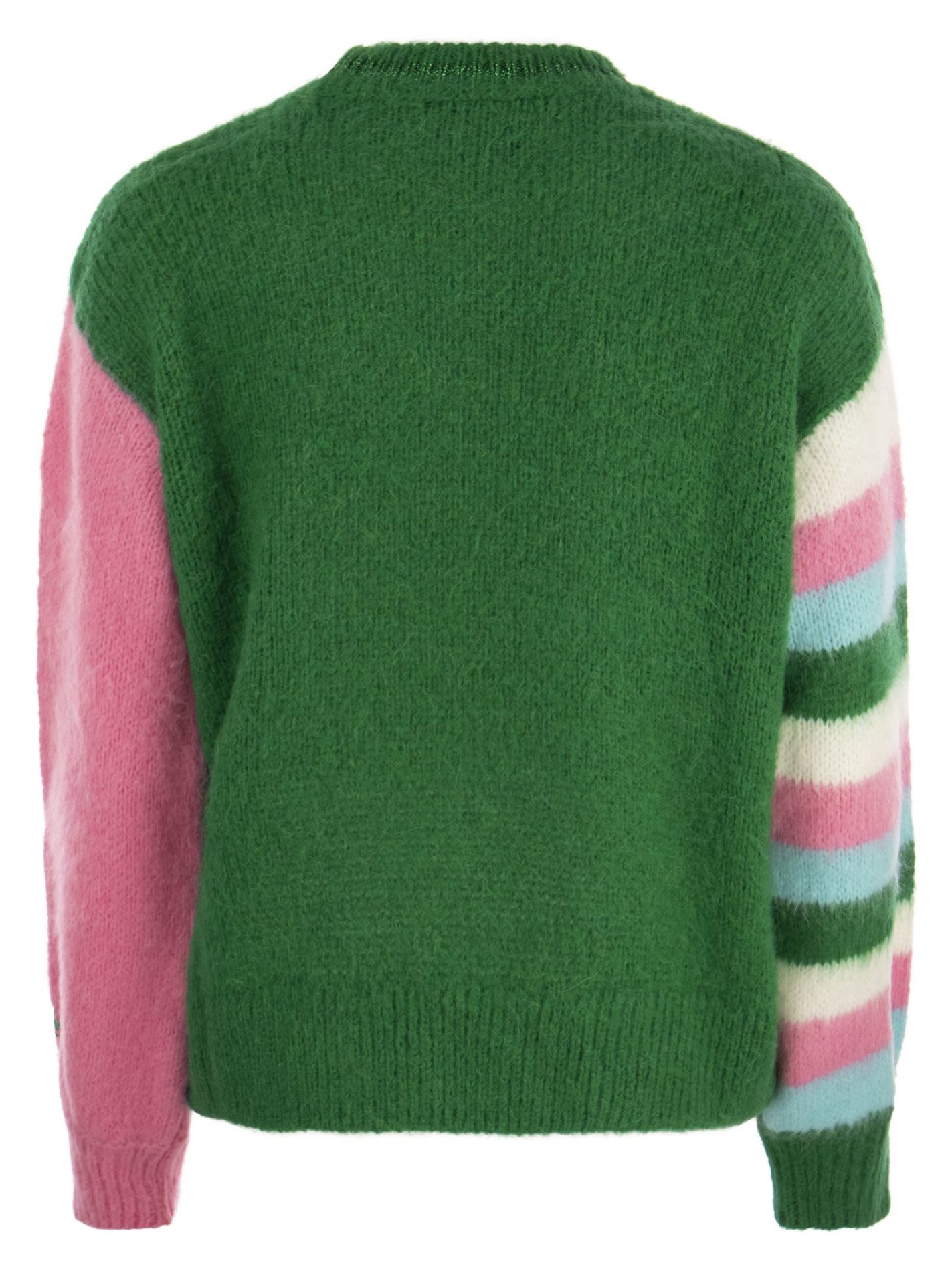 Maglione spazzolato a girocollo con scritte