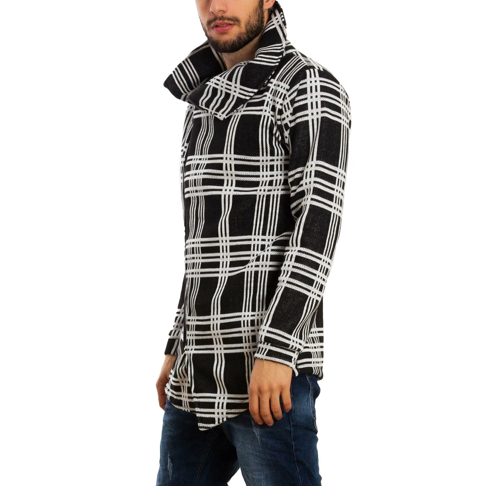 Maglione uomo cardigan asimmetrico A8121