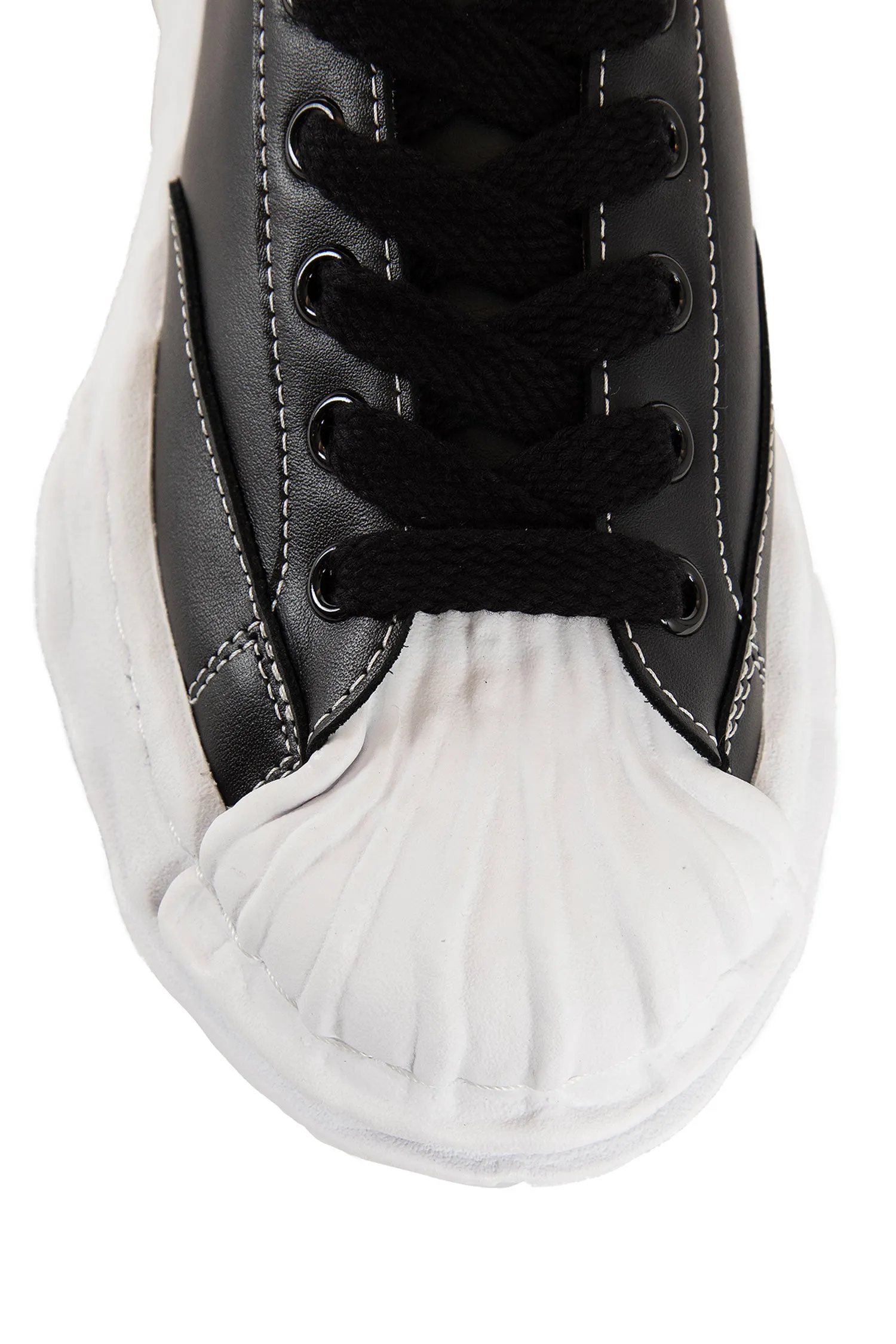 maison mihara yasuhiro  blakey leather low-top sneakers 