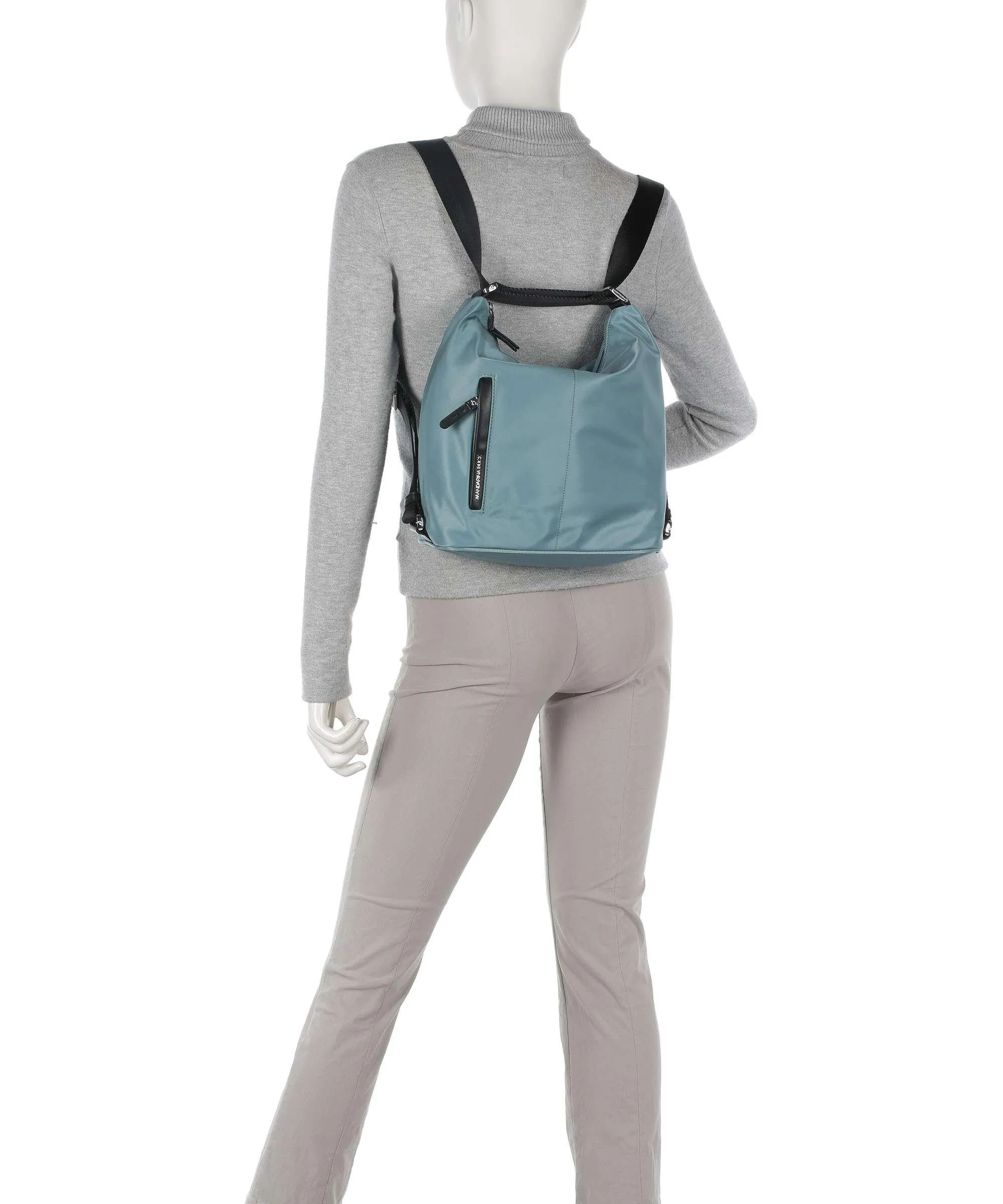  Mandarina Duck Hunter Borsa a zainetto nylon verde blu  