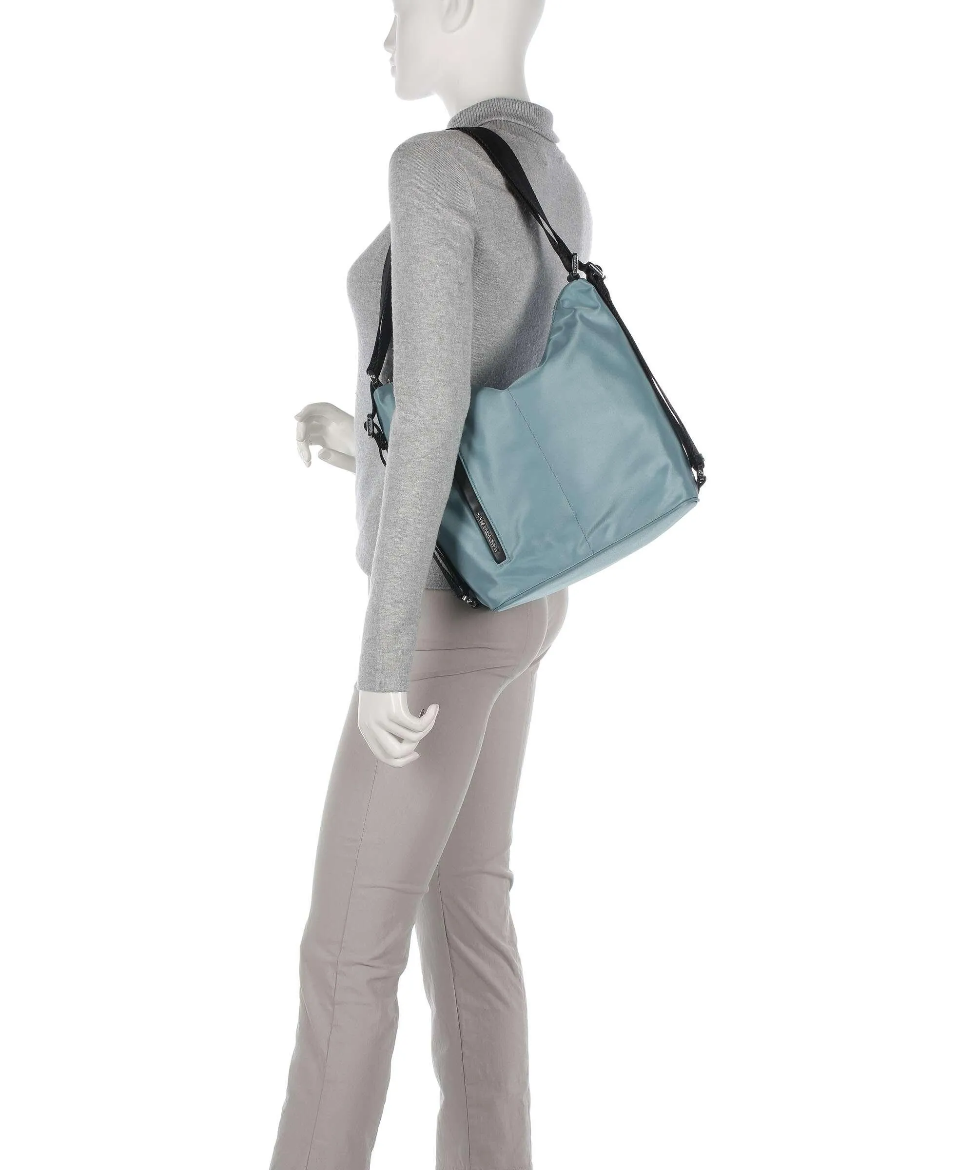  Mandarina Duck Hunter Borsa a zainetto nylon verde blu  