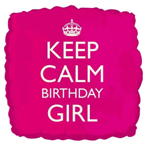 Mantieni la calma Palloncino Foil Birthday Girl 46 cm
