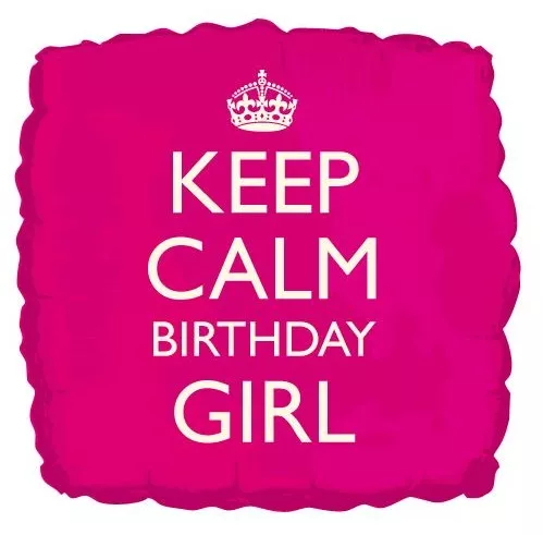 Mantieni la calma Palloncino Foil Birthday Girl 46 cm