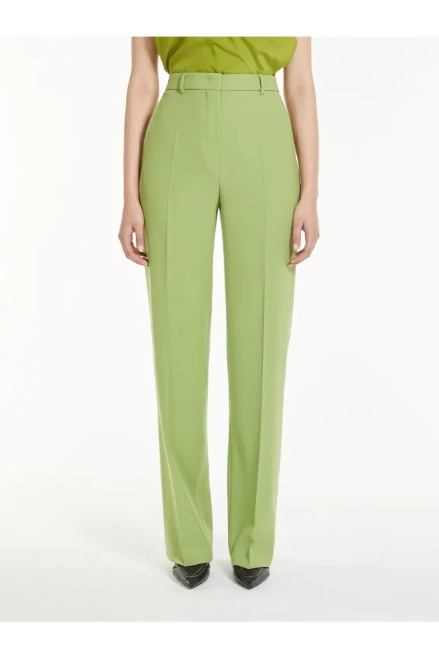 Max Mara Agami Pantaloni in crêpe satin di lana