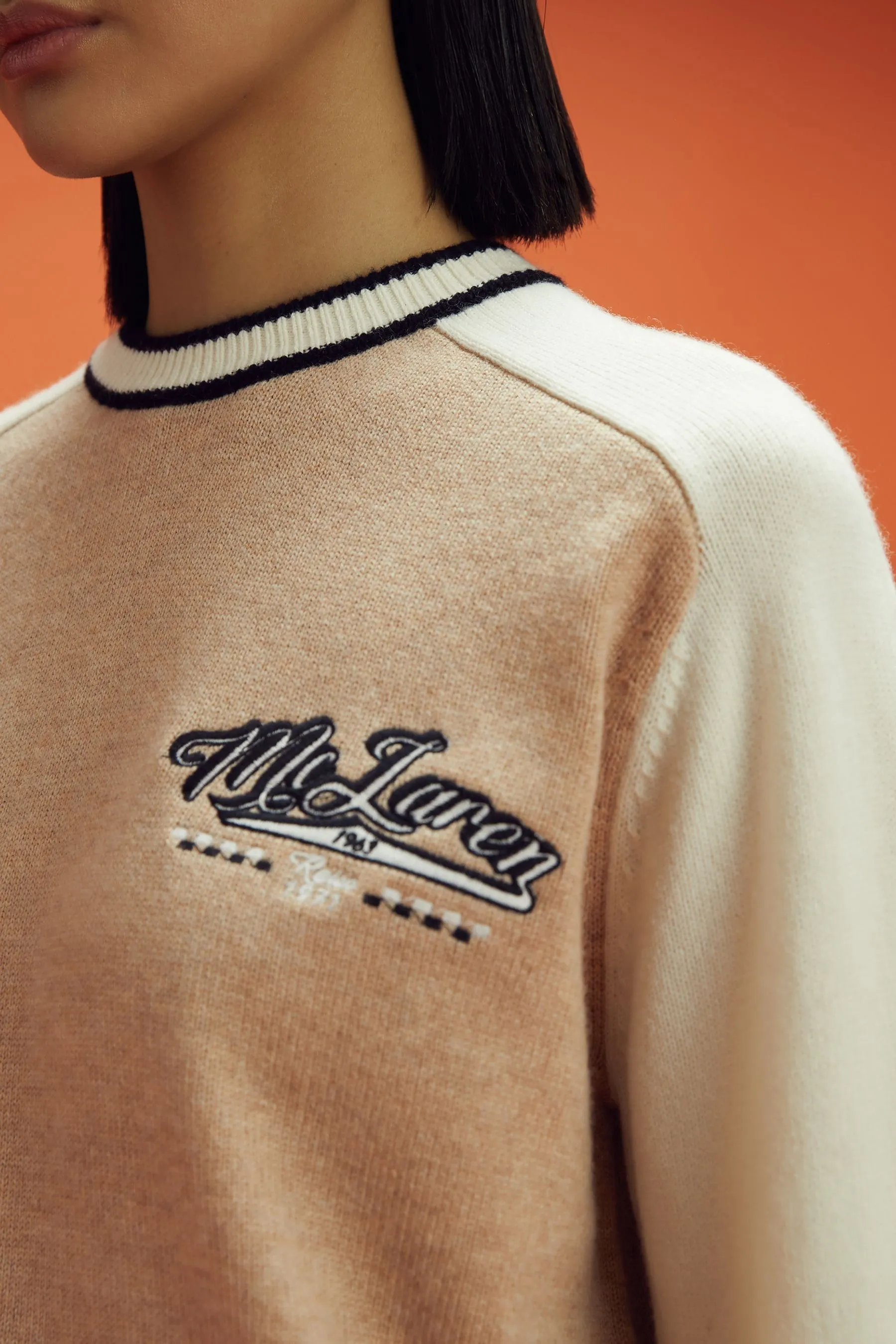 McLaren F1 Maglione corto in lana e cashmere    