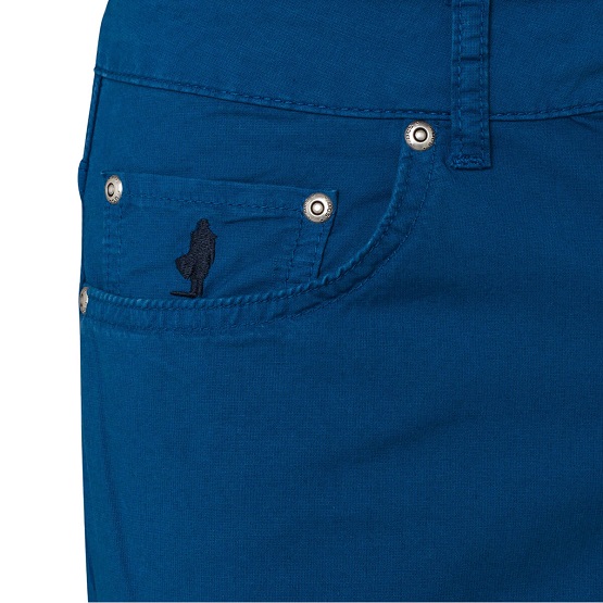 MCS pantaloni uomo cinque tasche in gabardina stretch colore indigo blue