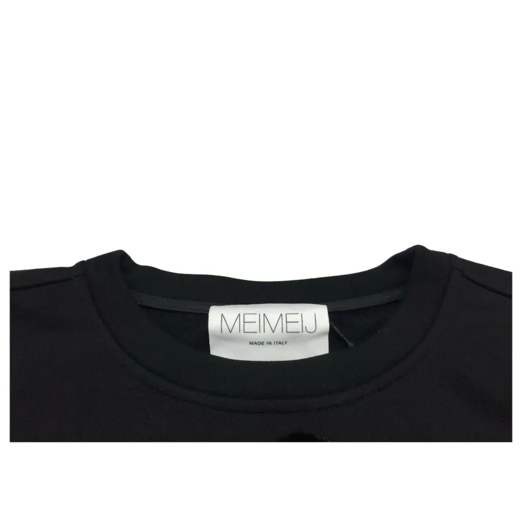 MEIMEIJ felpa donna garzata over girocollo mod M1YZA0 MADE IN ITALY