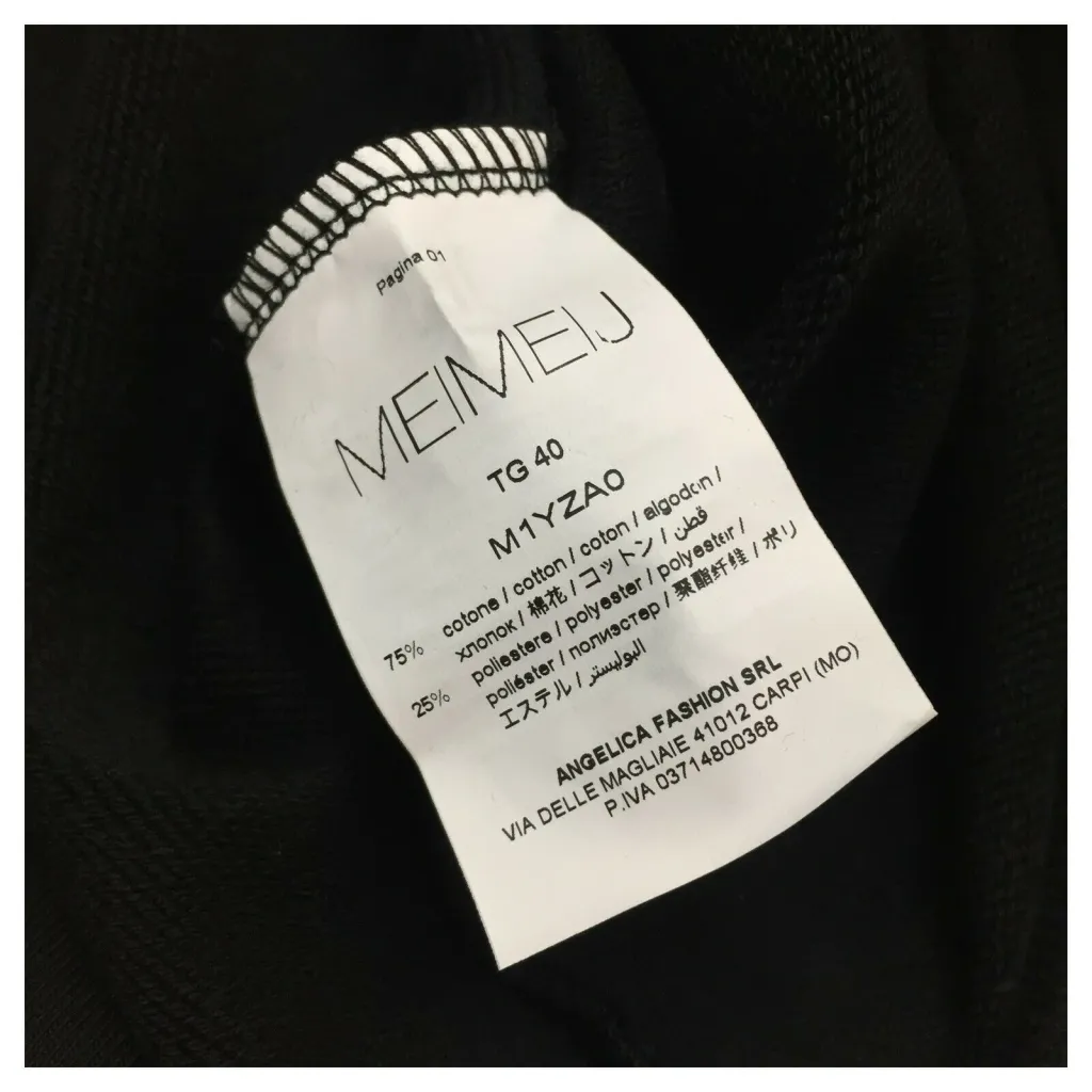 MEIMEIJ felpa donna garzata over girocollo mod M1YZA0 MADE IN ITALY