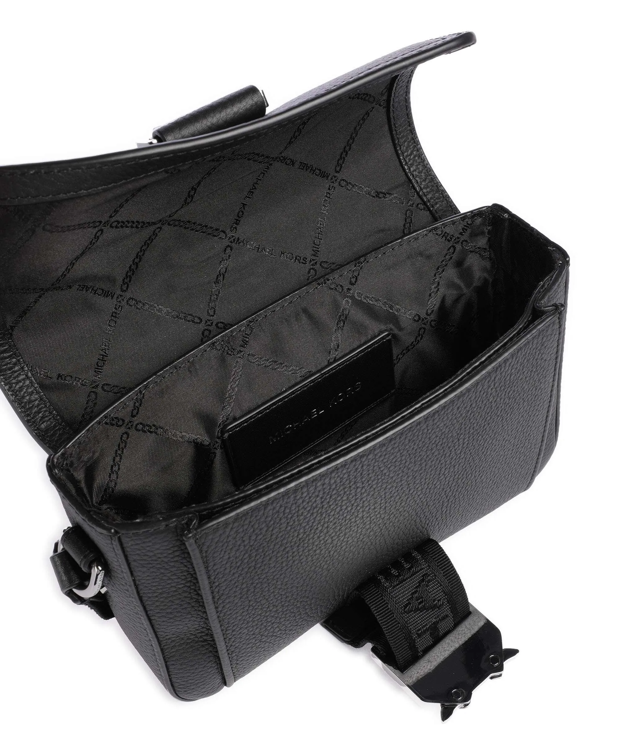  Michael Kors Hudson Borsa a tracolla pelle di vacchetta grana nero  