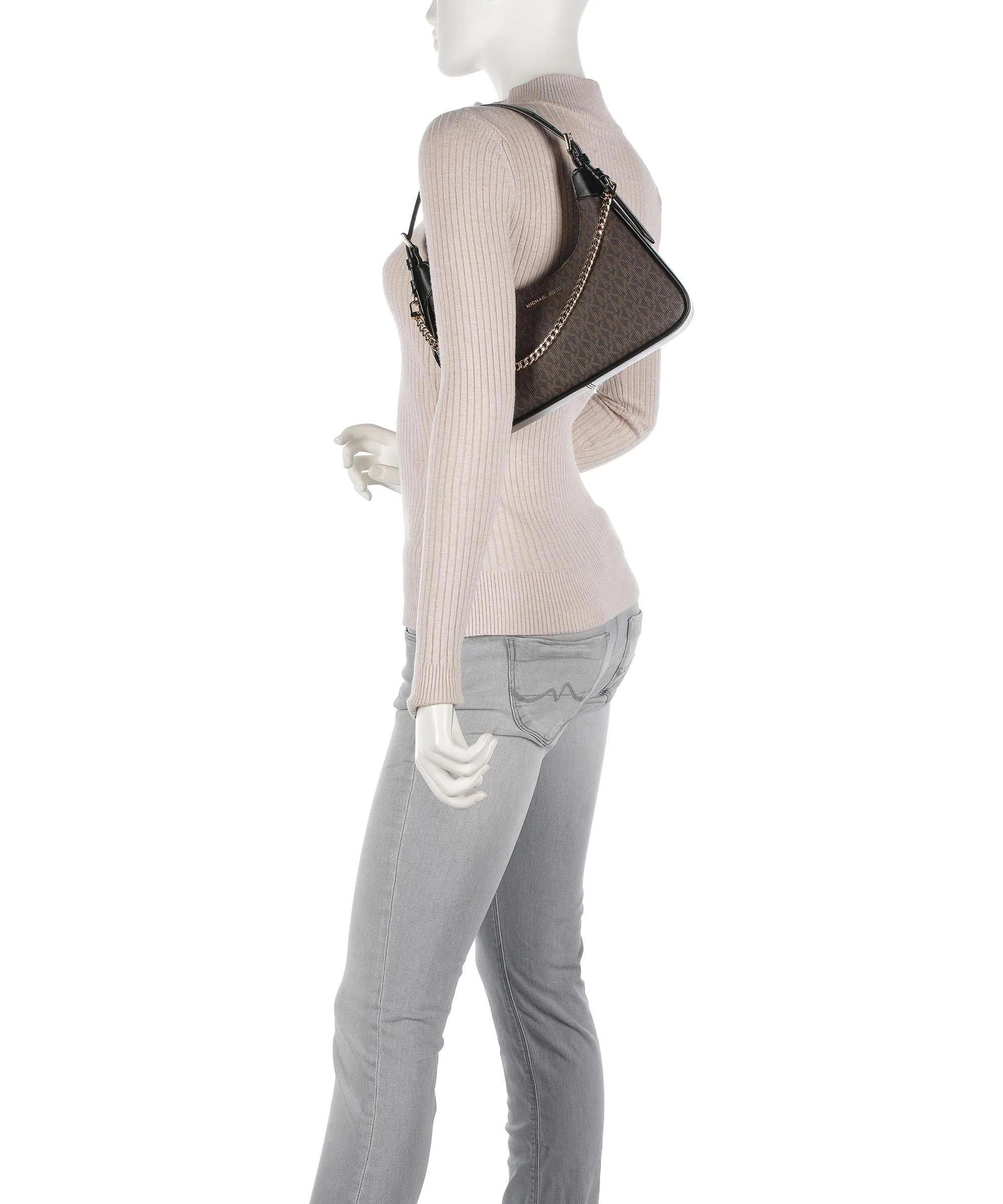  Michael Kors Wilma Borsa hobo tela marrone scuro  