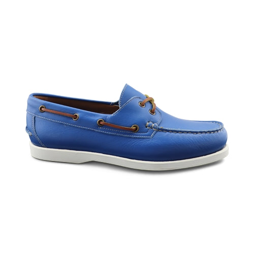 Mocassini Barca in pelle blu elettrico