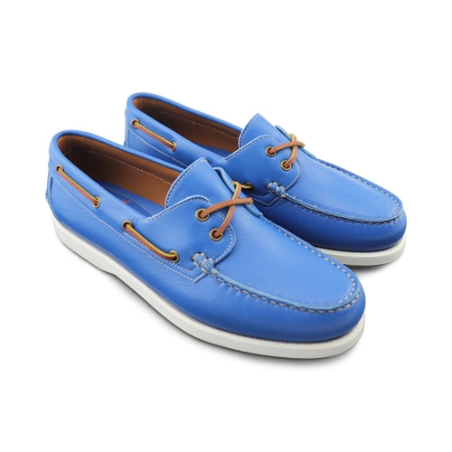 Mocassini Barca in pelle blu elettrico