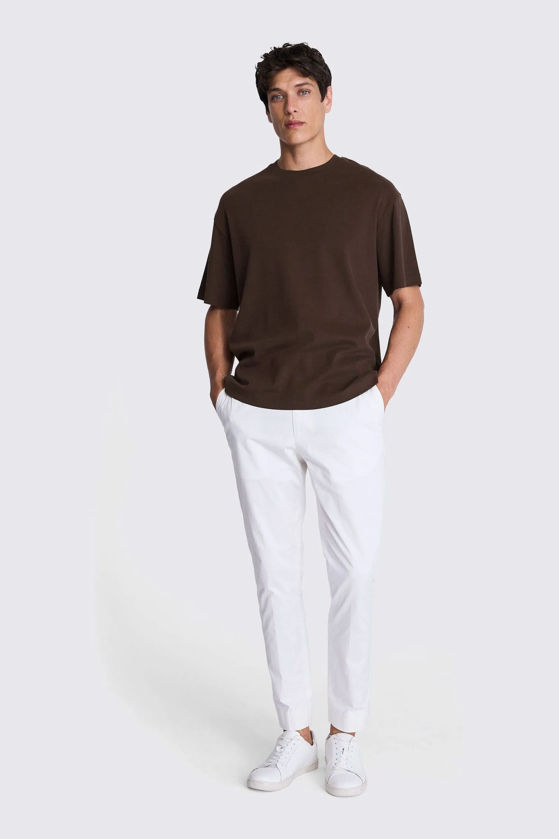 MOSS Maglietta girocollo in 100% cotone pesante    