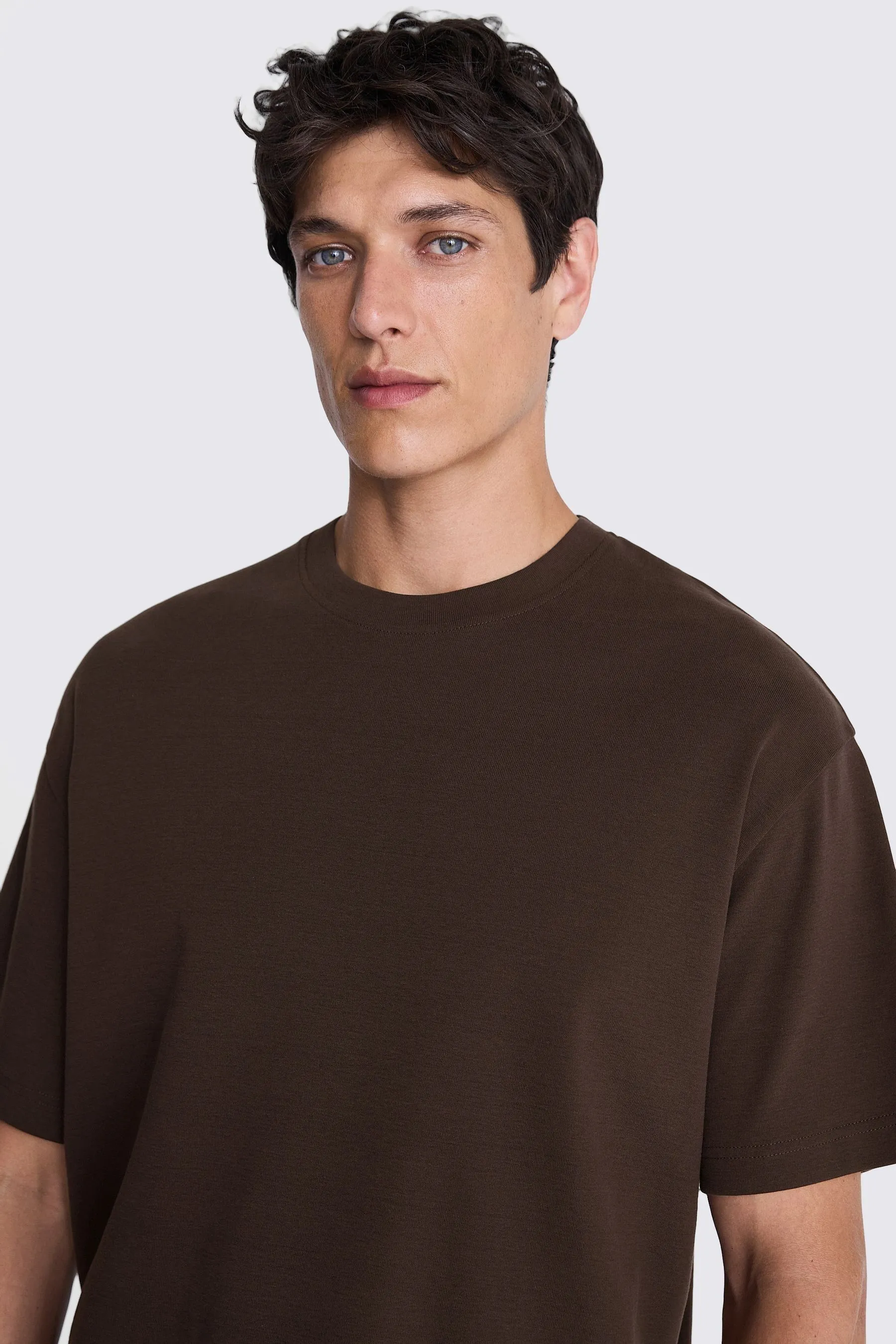 MOSS Maglietta girocollo in 100% cotone pesante    
