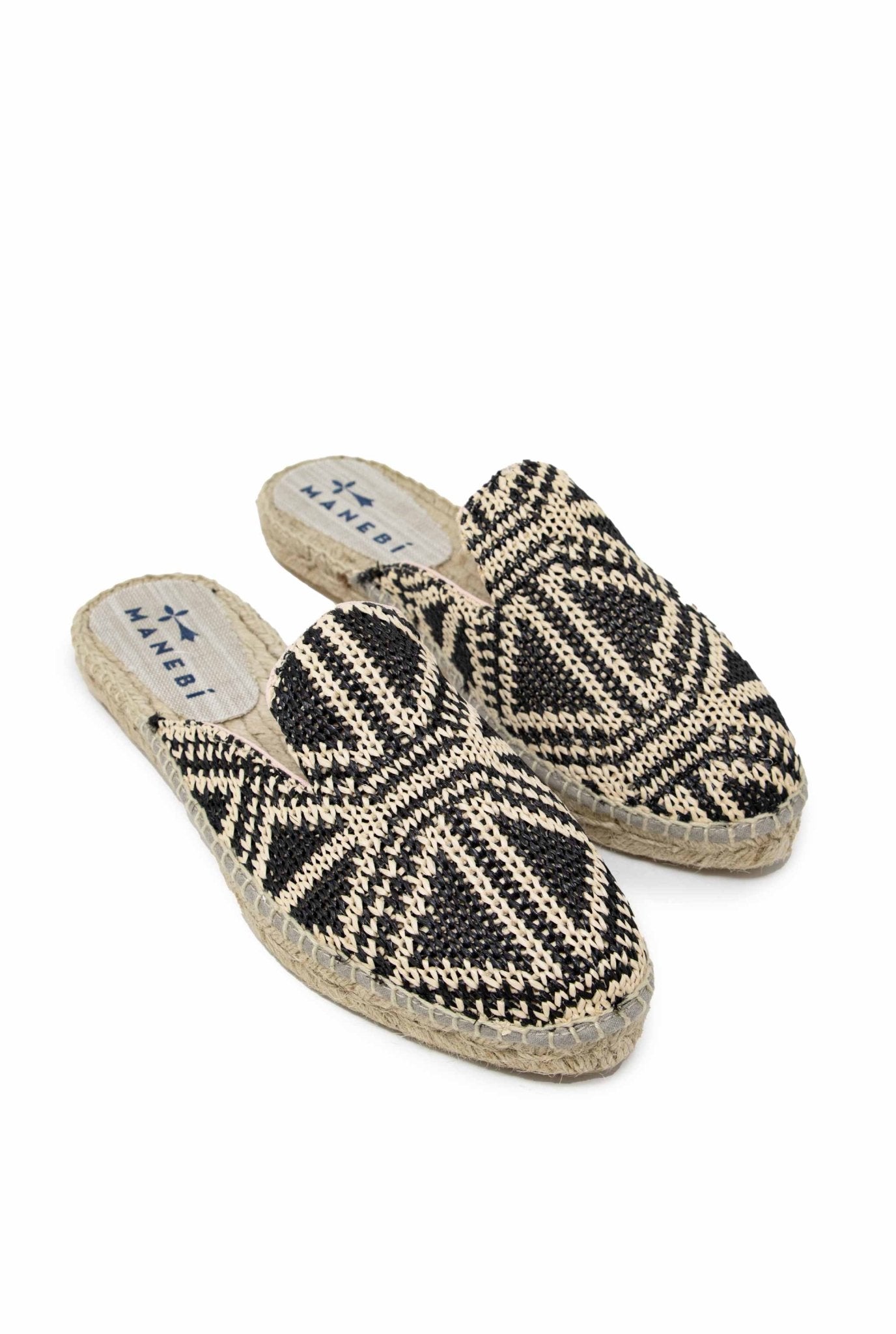 Mules espadrillas in rafia jacquard