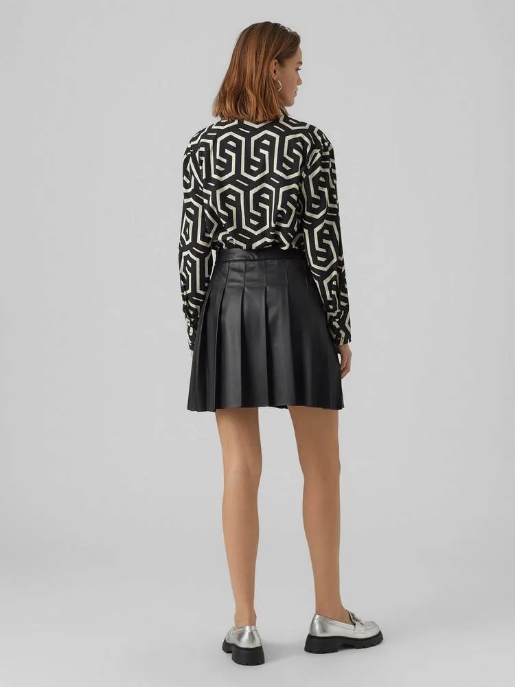 Naomi Short Coated Skirt - Gonna a Pieghe