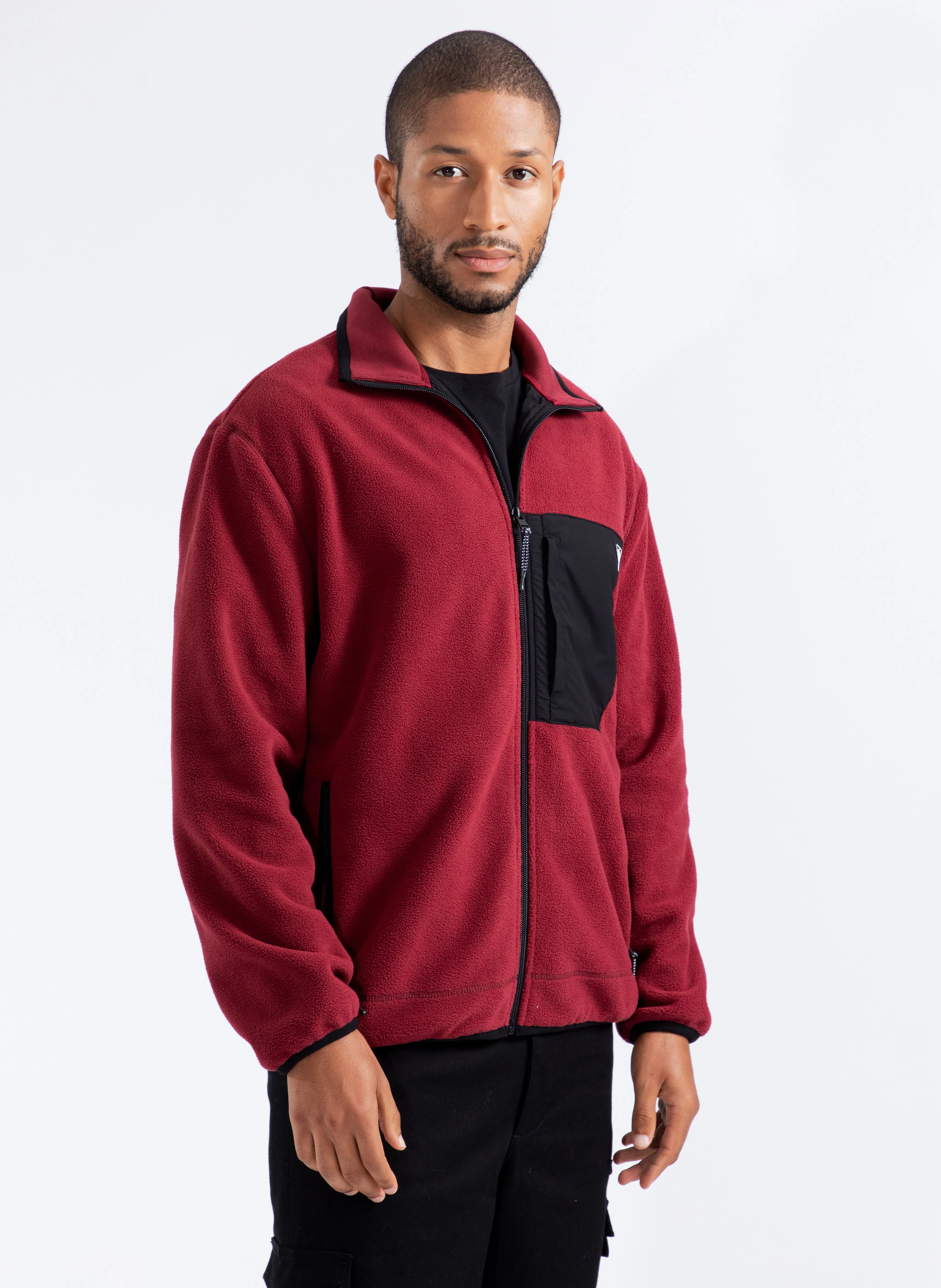 NEW MAN   ASPIN - Giacca in pile dritta a collo alto | Rosso