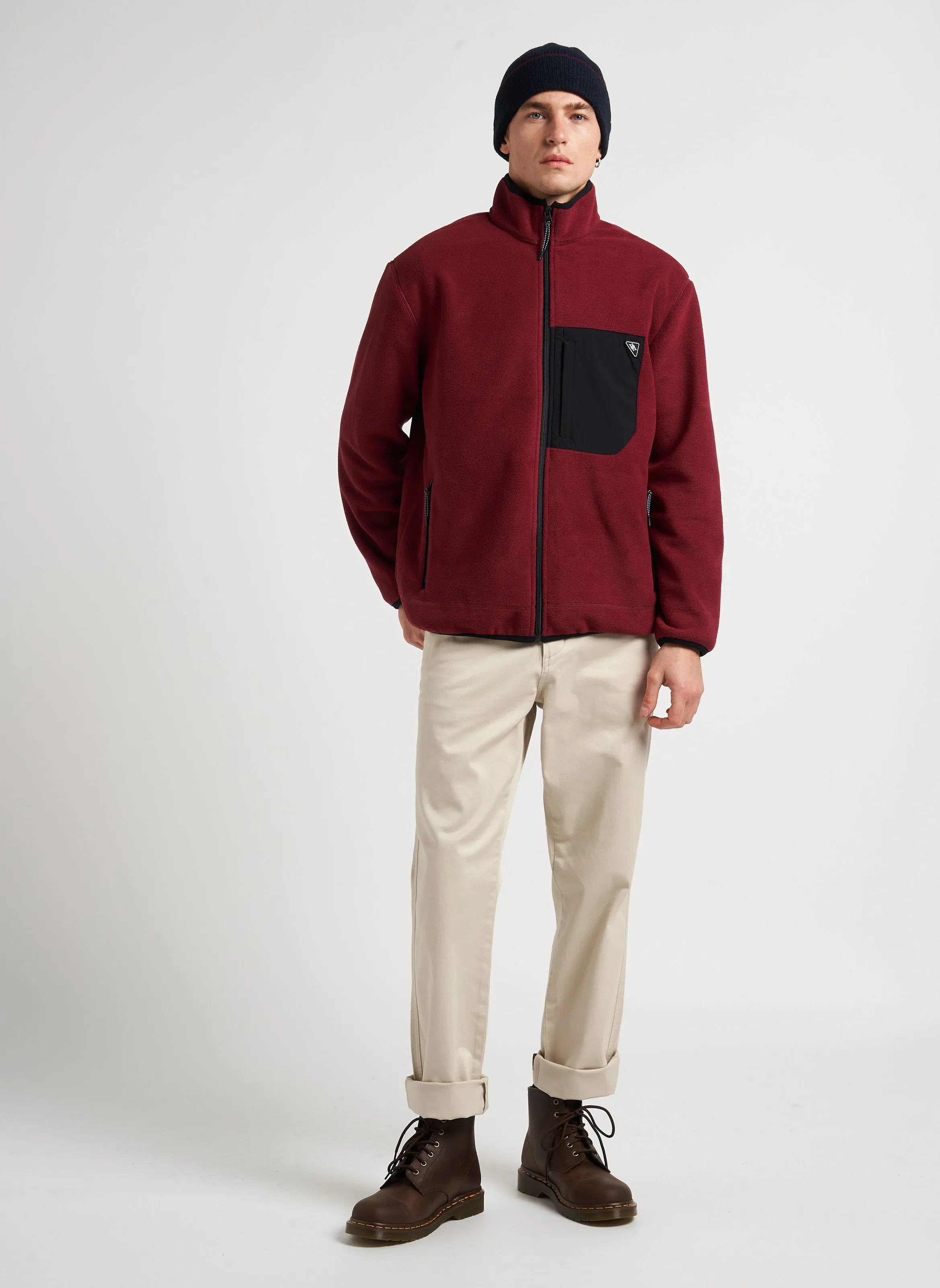  NEW MAN   ASPIN - Giacca in pile dritta a collo alto | Rosso