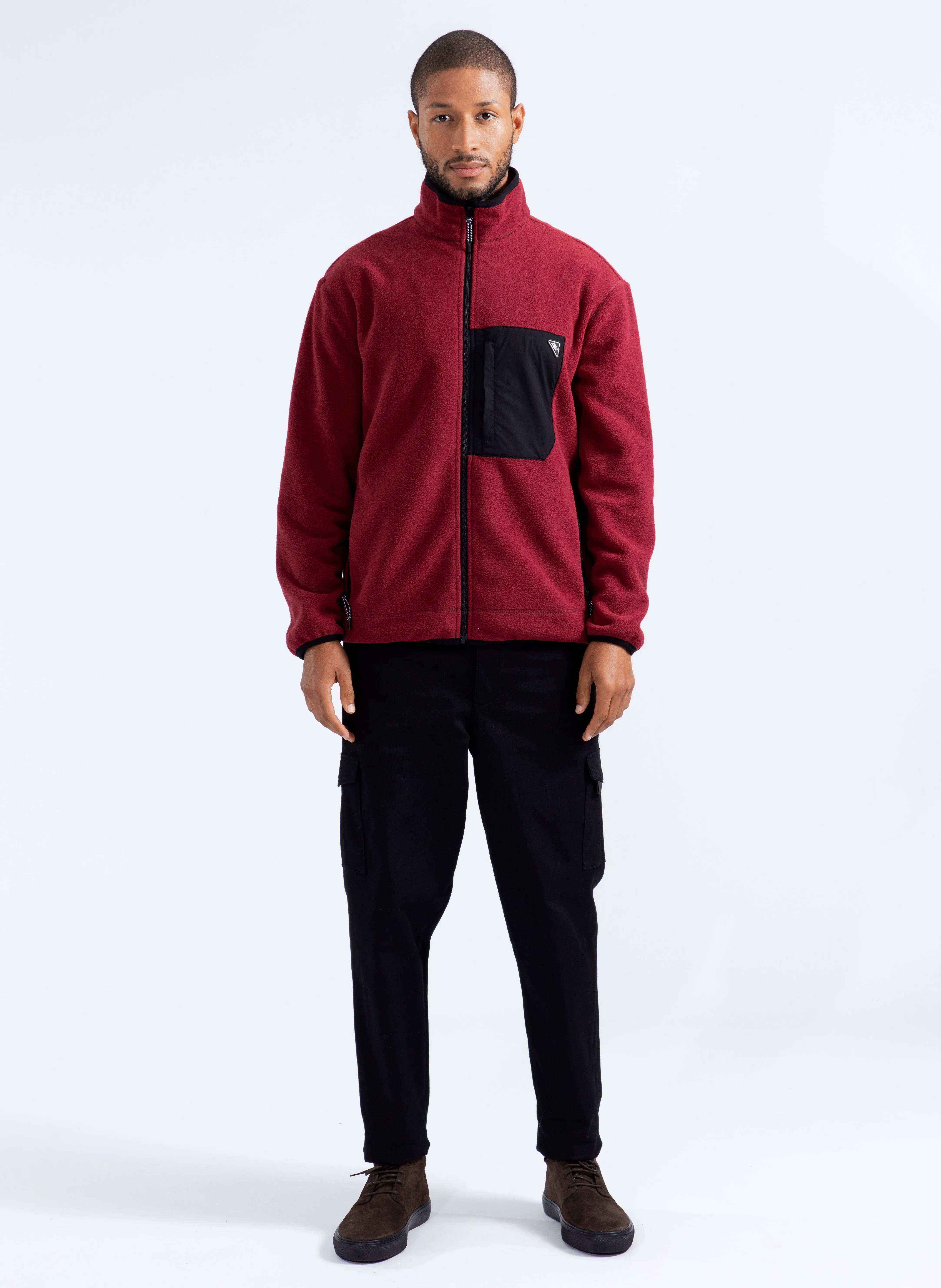  NEW MAN   ASPIN - Giacca in pile dritta a collo alto | Rosso