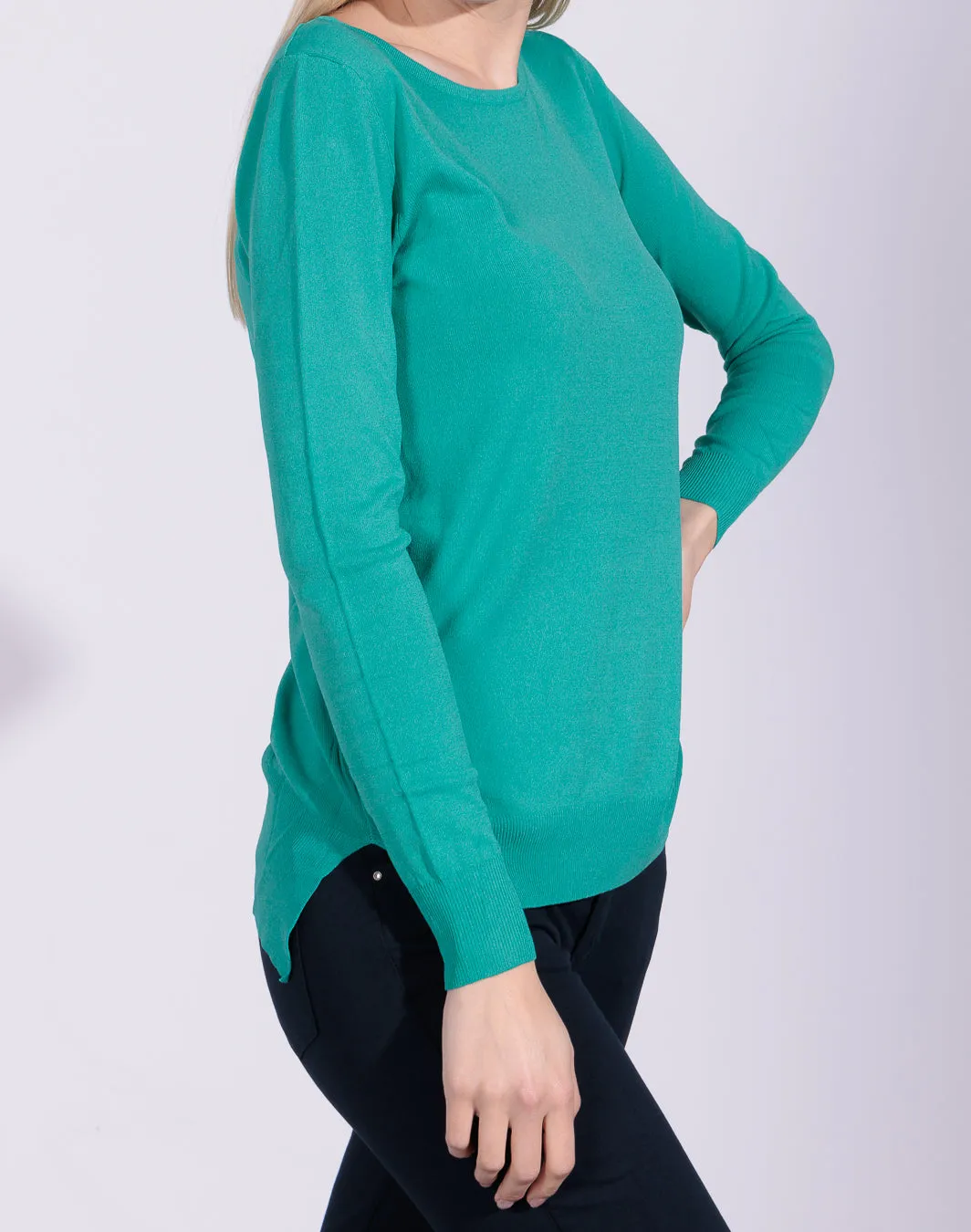 Norma Summer Edition - Maglia in filato scollo tondo e spacchetti laterali