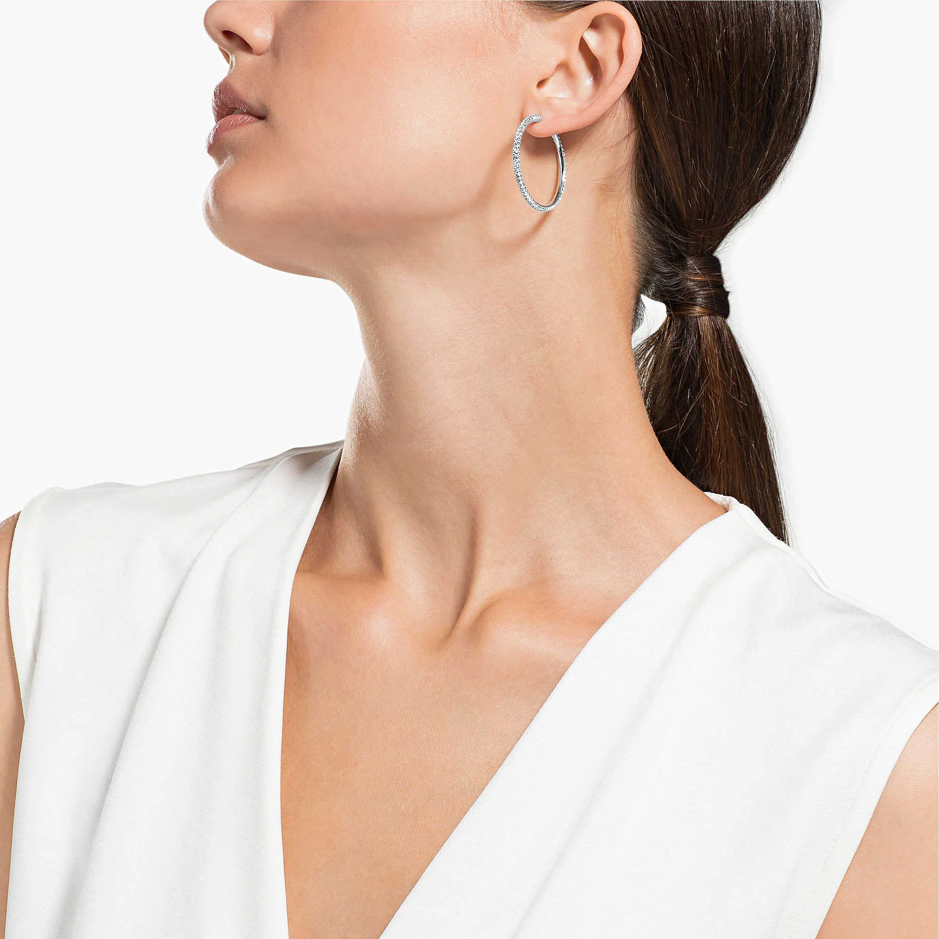 orecchini a cerchio donna Swarovski Stone