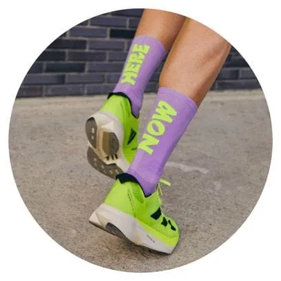 Pacific and CO Here Now Socks Purple