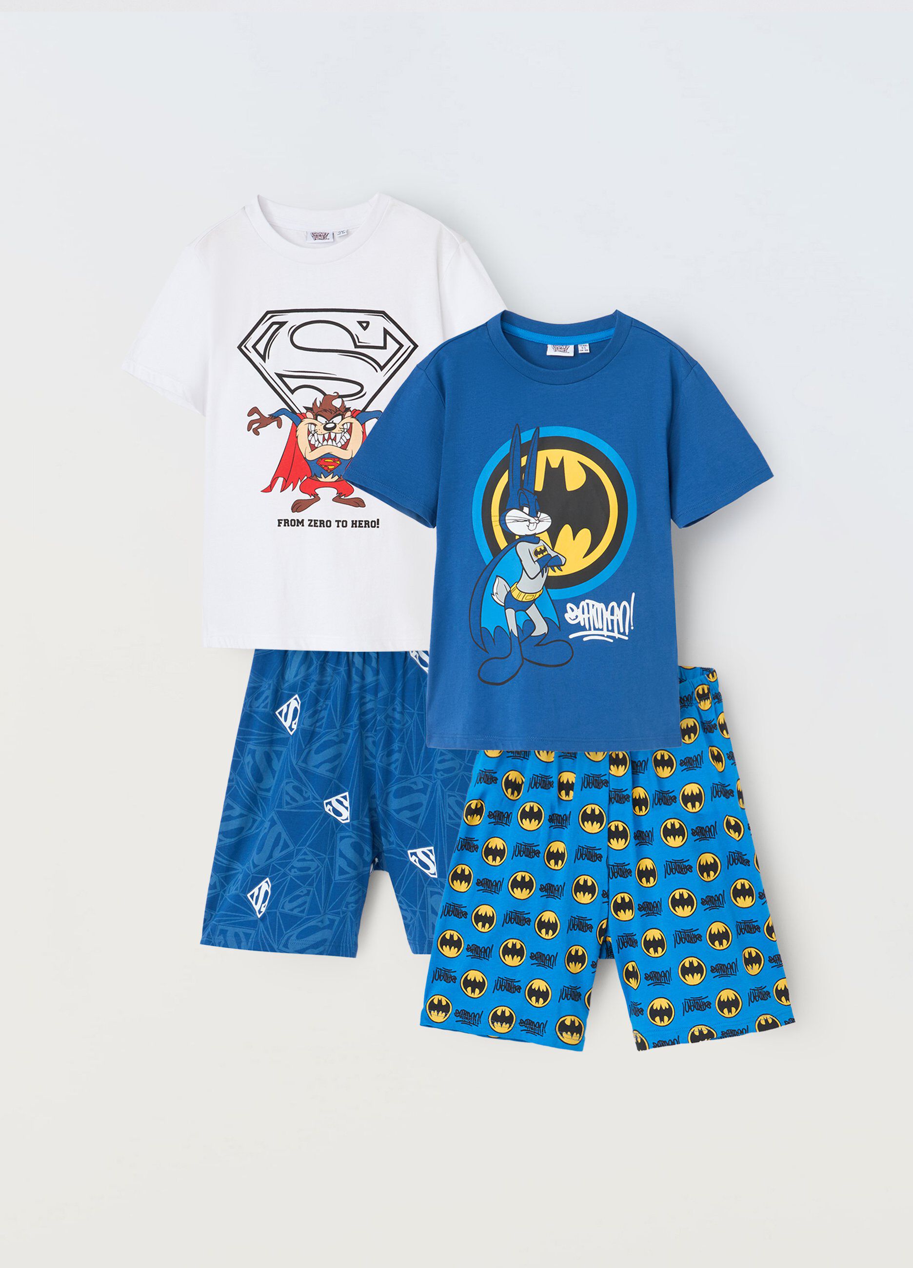Pack 2 pigiama corti in puro cotone bambino
