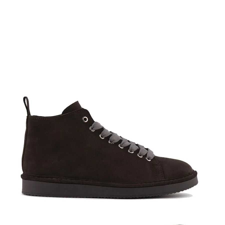 PANCHIC polacchino uomo in suede ebano-grigio
