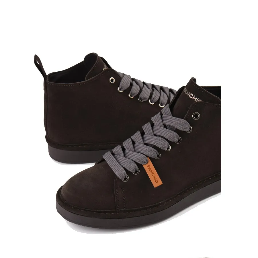 PANCHIC polacchino uomo in suede ebano-grigio