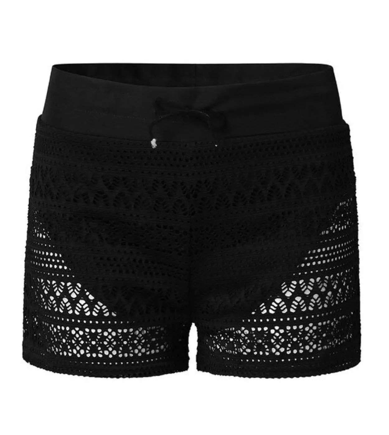 Pantaloncini da donna in pizzo nero Pantaloncini da boxer da donna Pantaloncini da bagno primaverili Pantaloni da bagno estivi S