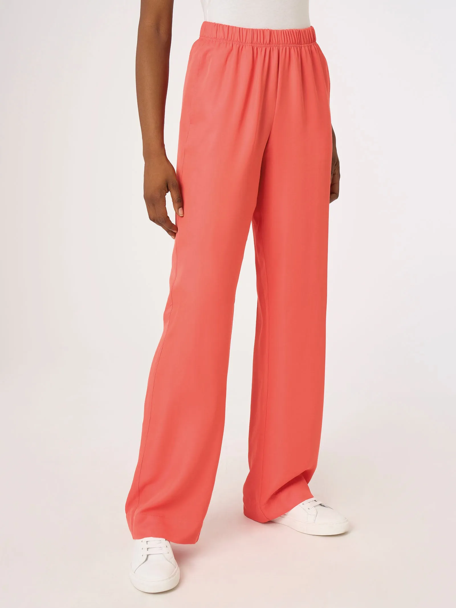 Pantalone a palazzo in Satin - Green Moss