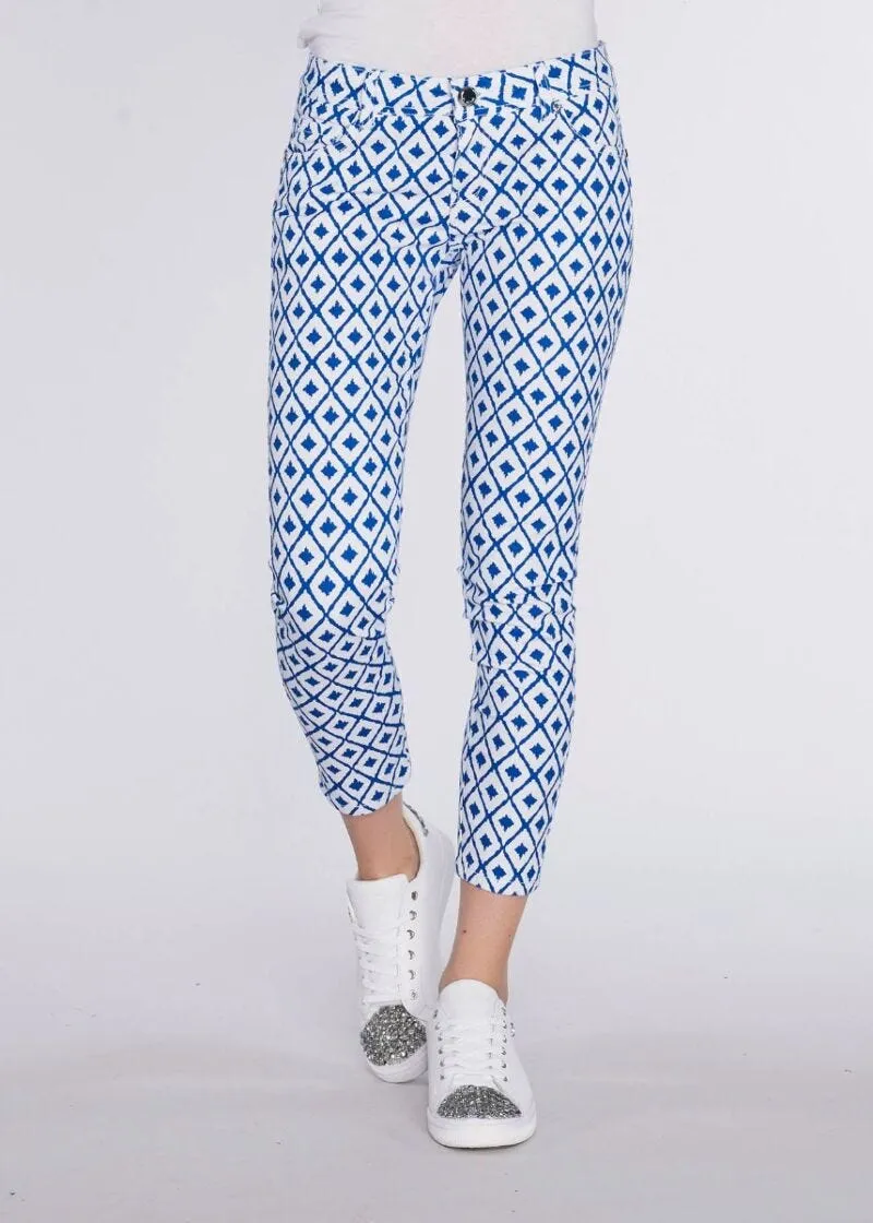 Pantalone in cotone con stampa grafica